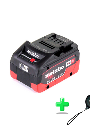 Batterie Metabo LiHD Batterie Li-Ion 18 V 5,5 Ah (625368000) Système CAS + mètre ruban Metabo 5 mètres