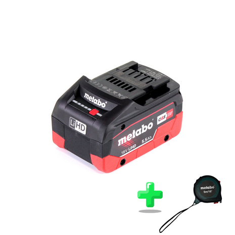 Batterie Metabo LiHD Batterie Li-Ion 18 V 5,5 Ah (625368000) Système CAS + mètre ruban Metabo 5 mètres