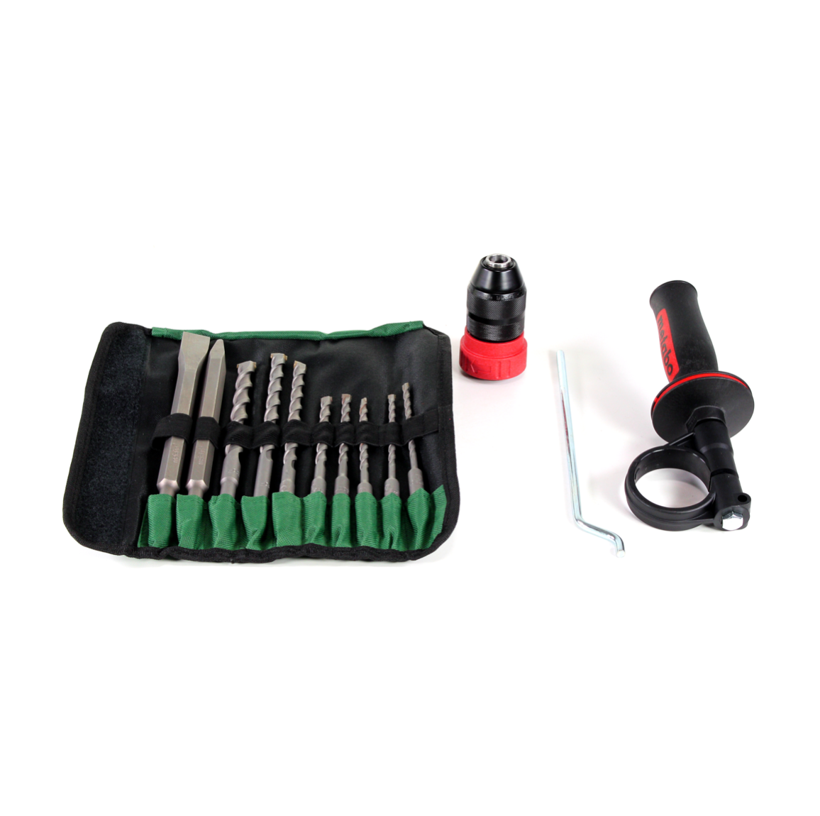 Metabo UHEV 2860-2 Quick Multihammer 1100 W 3,4 J SDS Plus ( 600713510 ) mit Meißel und Bohrer 10tlg. - Toolbrothers