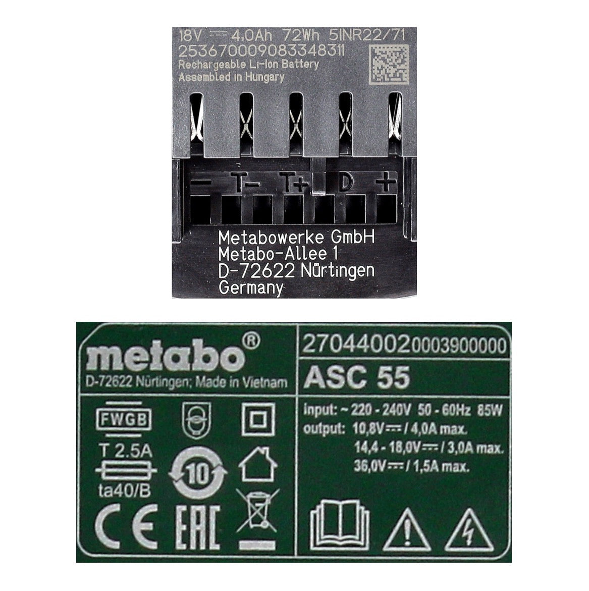 Metabo Akku Basis Set 18V mit 1x Akku LiHD 4,0Ah ( 625367000 ) + Ladegerät ASC 55 ( 627044000 ) Folgemodell vom ASC 30-36 - Toolbrothers