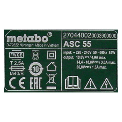 Metabo Akku Basis Set 18V mit 3x Akku LiHD 4,0Ah + Ladegerät ASC 55 ( 685132000 ) Folgemodell vom ASC 30-36 + Einlage - Toolbrothers