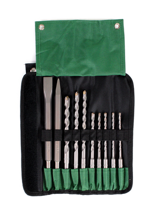 Metabo SDS-plus-Bohrer-/Meißelsatz (10-tlg.) in Rolltasche (630824000) - Toolbrothers