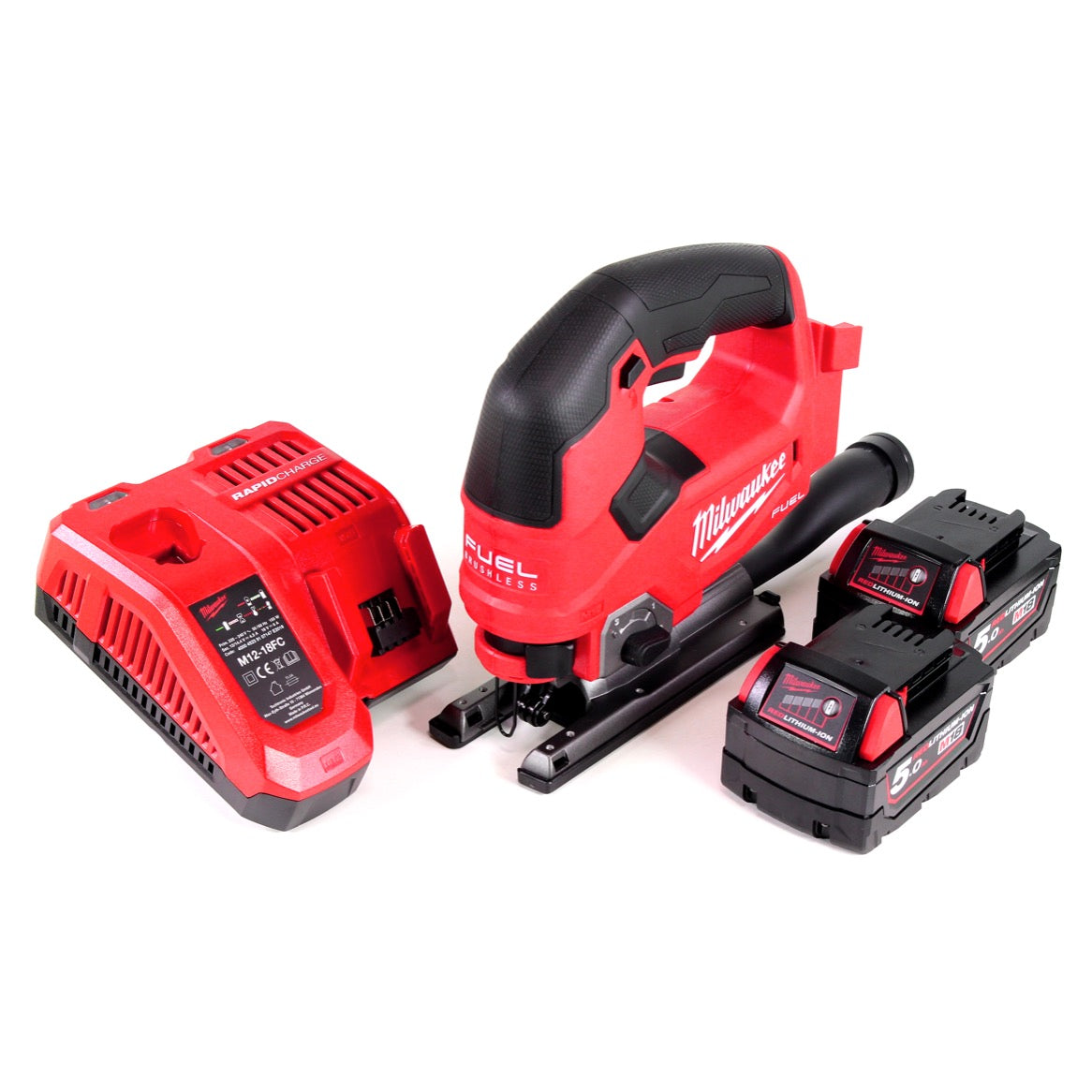 Milwaukee M18 FJS-502C Stichsäge 18V Brushless + 2x Akku 5,0Ah + Ladegerät - Toolbrothers