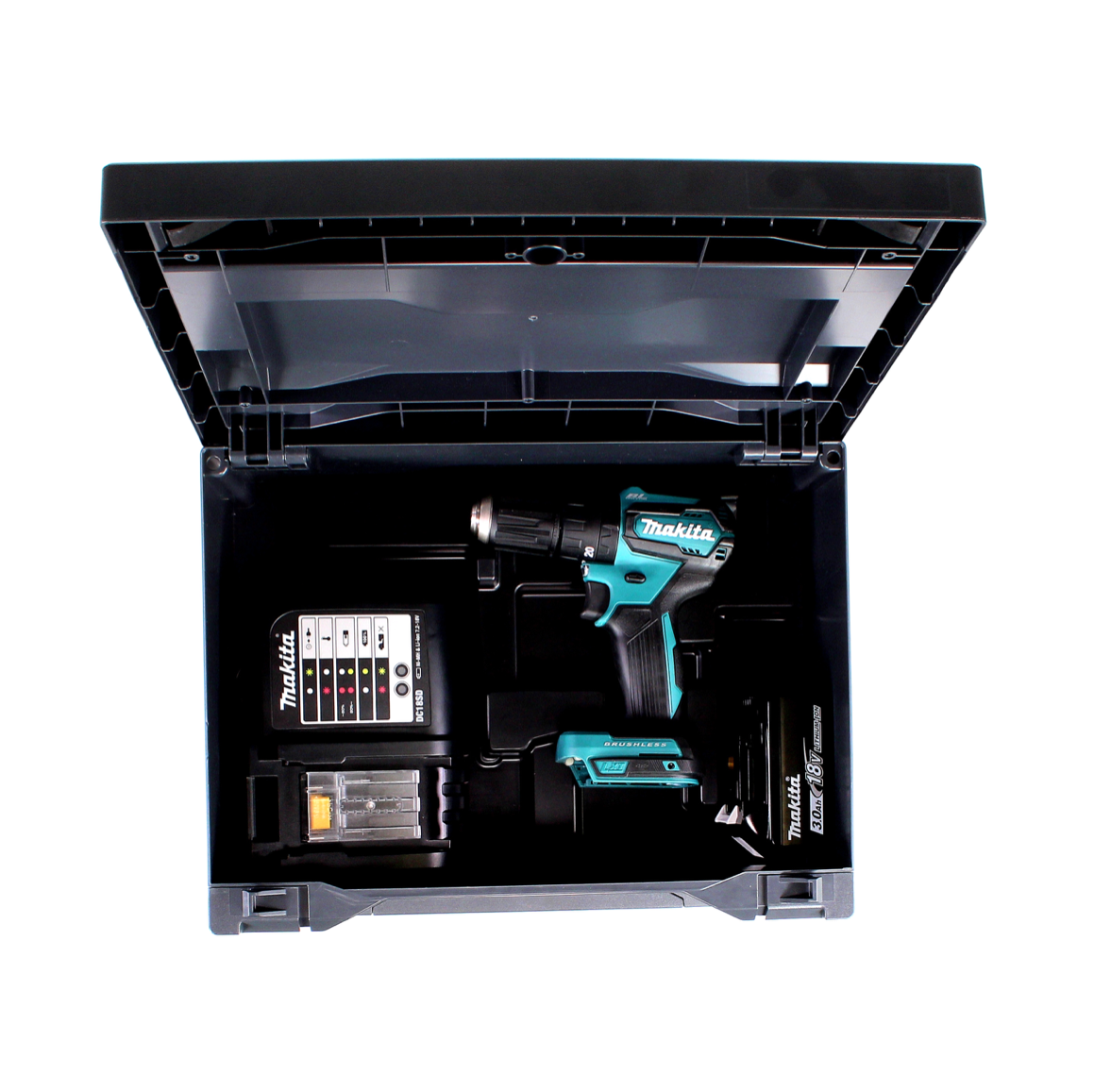 Makita DHP 483 SFX Akku Schlagbohrschrauber 18 V 40Nm + 1x Akku 3,0Ah + Ladegerät + Makbox - Toolbrothers