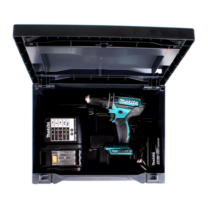 Makita DHP 482 ST1X Akku Schlagbohrschrauber 18 V + 1x Akku 5,0Ah + Ladegerät + 100tlg. Bit Bohrer Set + Makbox - Toolbrothers