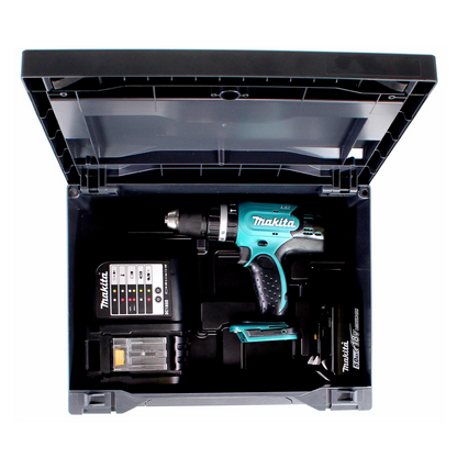 Makita DHP 453 STX Akku Schlagbohrschrauber 18 V 42Nm + 1x Akku 5,0Ah + Ladegerät + 100tlg. Bit Bohrer Set + Makbox - Toolbrothers