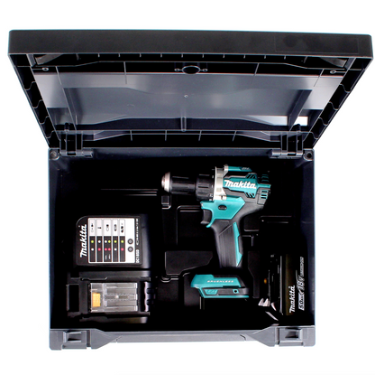 Makita DDF 484 STX Akku Bohrschrauber 18V 54Nm Brushless + 1x Akku 5,0Ah + Ladegerät + 100tlg. Bit Bohrer Set + Makbox - Toolbrothers