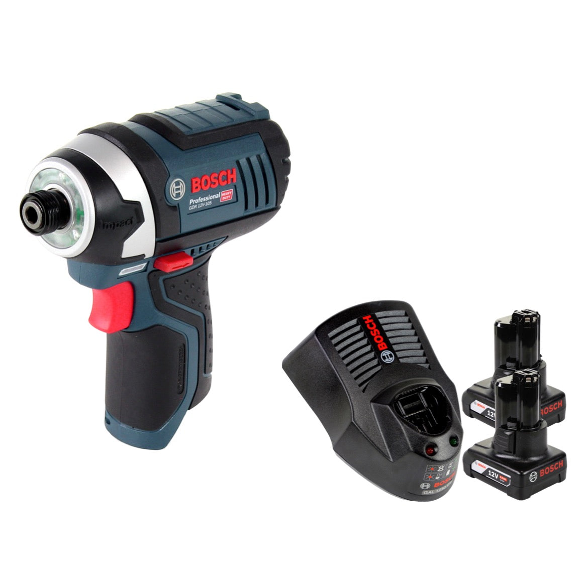 Bosch GDR 12V-105 Akku Drehschlagschrauber 12V 105Nm + 2x Akku 6,0Ah + Ladegerät - Toolbrothers