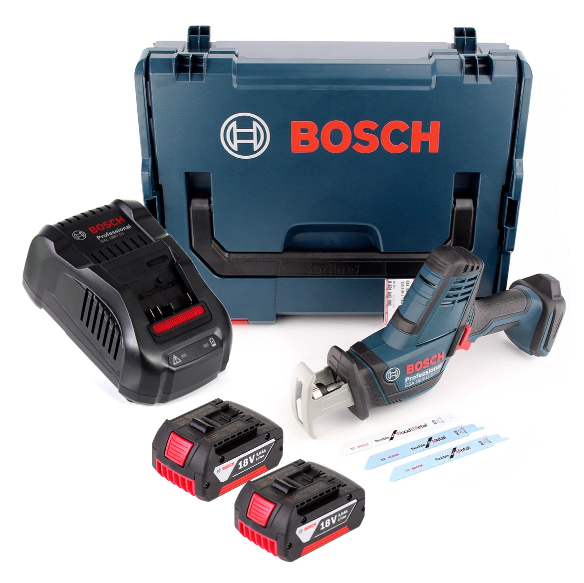 Bosch GSA 18V-LI C Akku Säbelsäge 18V + 2x Akku 3,0Ah + Ladegerät + L-Boxx - Toolbrothers