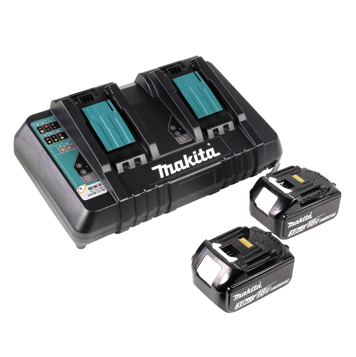 Makita DSP 600 PF Akku Tauchsäge 36V (2x18V) 165 mm Brushless + 2x Akku 3,0Ah + Doppelladegerät - Toolbrothers