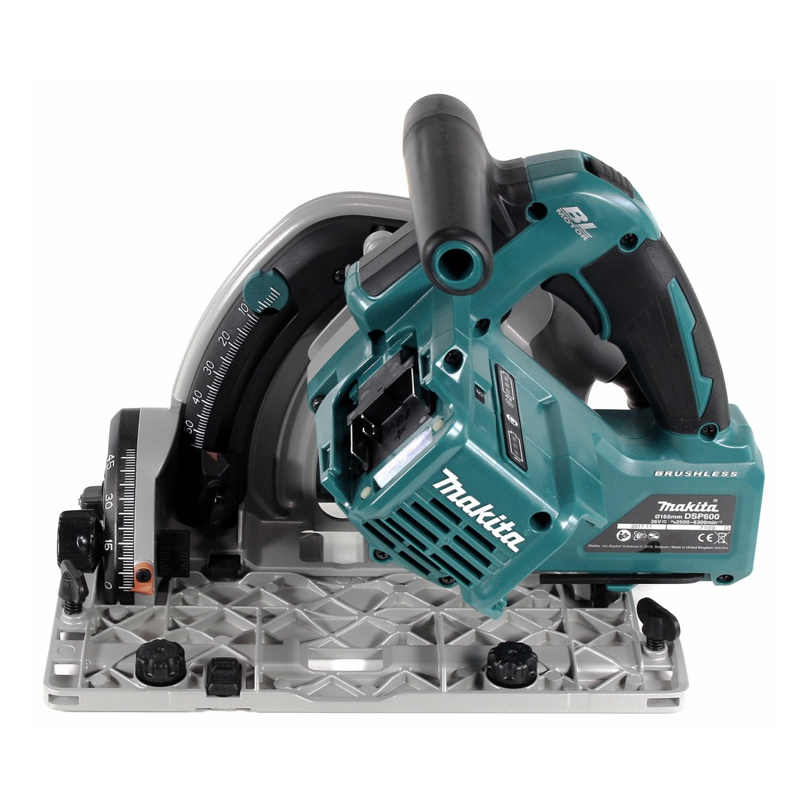 Makita DSP 600 M Akku Tauchsäge 36V (2x18V) 165 mm Brushless + 2x Akku 4,0Ah - ohne Ladegerät - Toolbrothers