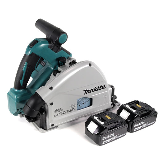 Makita DSP 600 M Akku Tauchsäge 36V (2x18V) 165 mm Brushless + 2x Akku 4,0Ah - ohne Ladegerät - Toolbrothers