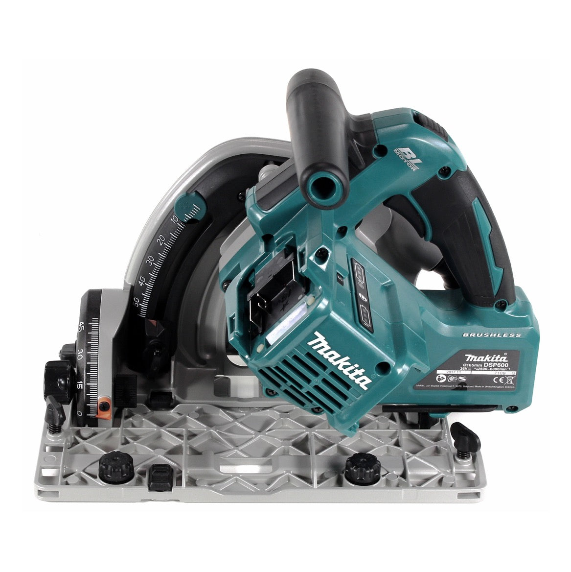 Makita DSP 600 G Akku Tauchsäge 36V (2x18V) 165 mm Brushless + 2x Akku 6,0Ah - ohne Ladegerät - Toolbrothers