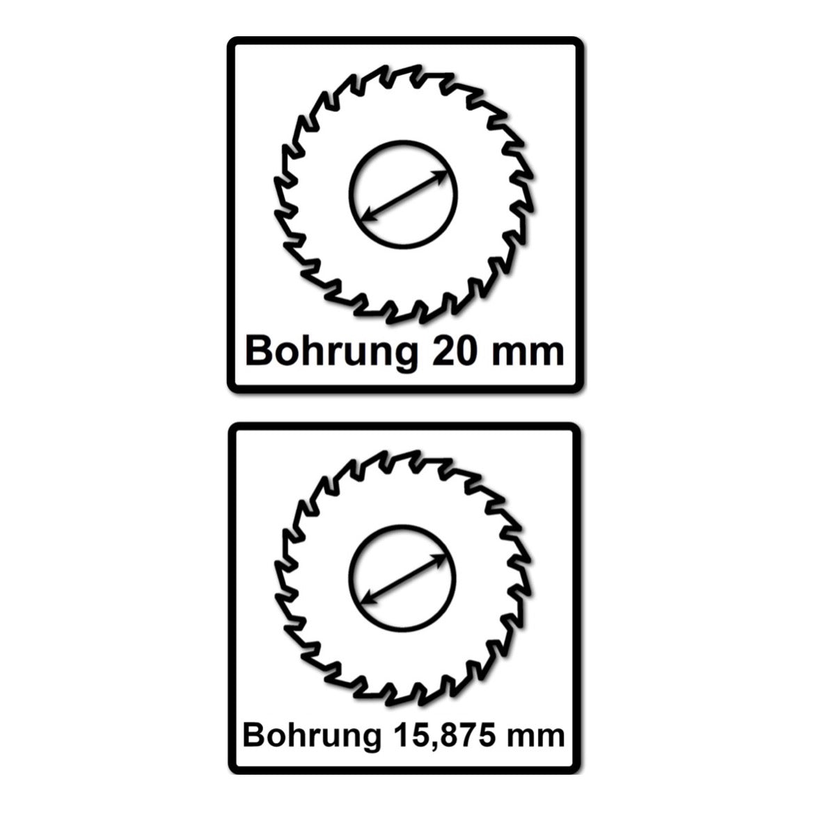 Bosch Kreissägeblatt Standard for Wood 160 x 1,5 x 20 / 15,875 mm 24 Zähne (2x 2608837676 ) - Toolbrothers