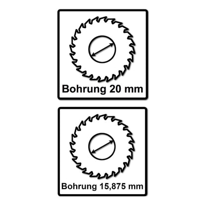 Bosch Kreissägeblatt Standard for Wood 160 x 1,5 x 20 / 15,875 mm 24 Zähne (2x 2608837676 ) - Toolbrothers