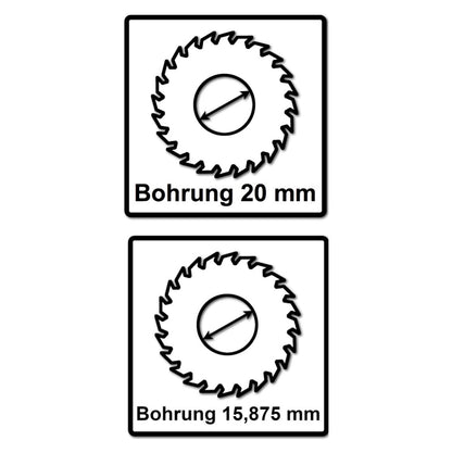 Bosch Kreissägeblatt Standard for Wood 160 x 1,5 x 20 / 15,875 mm 36 Zähne (2x 2608837677 ) - Toolbrothers