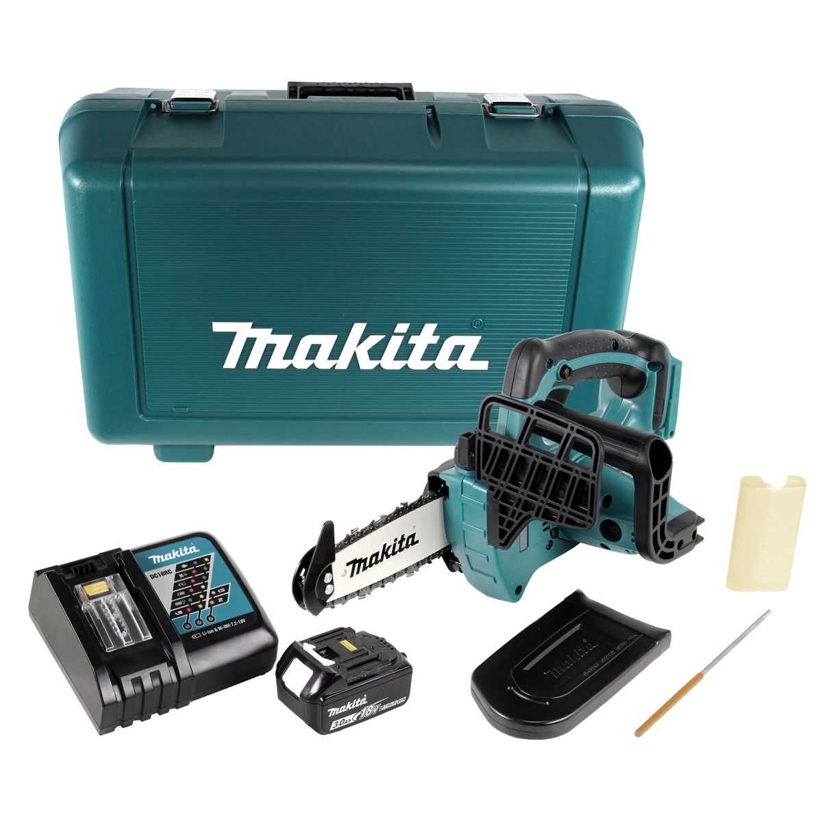 Makita DUC 122 RF1E Akku Kettensäge 18V 1/4" 115mm + 1x Akku 3,0Ah + Ladegerät + Koffer - Toolbrothers