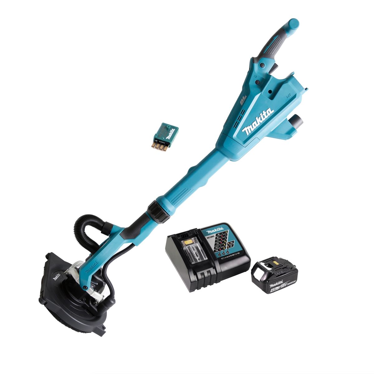 Makita DSL 800 RM1U Akku Langhalsschleifer 225mm 18V Brushless + 1x Akku 4,0Ah + Ladegerät + Tasche - Toolbrothers