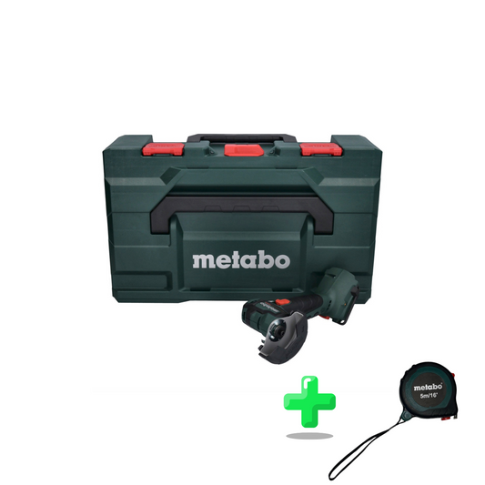 Metabo CC 18 LTX Akku Winkelschleifer 18V 76 mm Brushless Solo + metaBOX ( 600349840 ) + Metabo Maßband 5 Meter