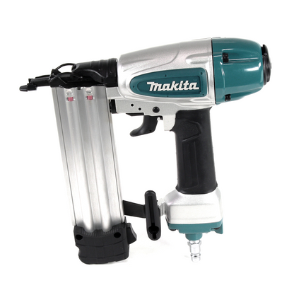 Makita AF 506 Druckluft Stauchkopfnagler + Stauchkopfnagelset + Koffer + Prebena Kolben Kompressor + Spiralschlauch - Toolbrothers