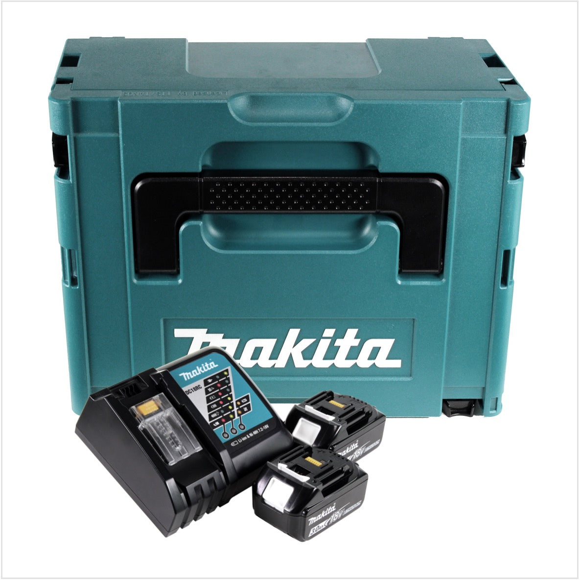 Makita Akku Power Source Kit mit 2x Akku 3,0 Ah + Ladegerät + Systemeinlage + Makpac 2 - Toolbrothers