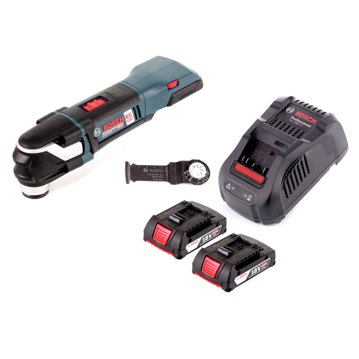 Bosch GOP 18V-28 Akku Multi-Cutter 18V StarlockPlus Brushless + 2x Akku 2,0Ah + Ladegerät - Toolbrothers