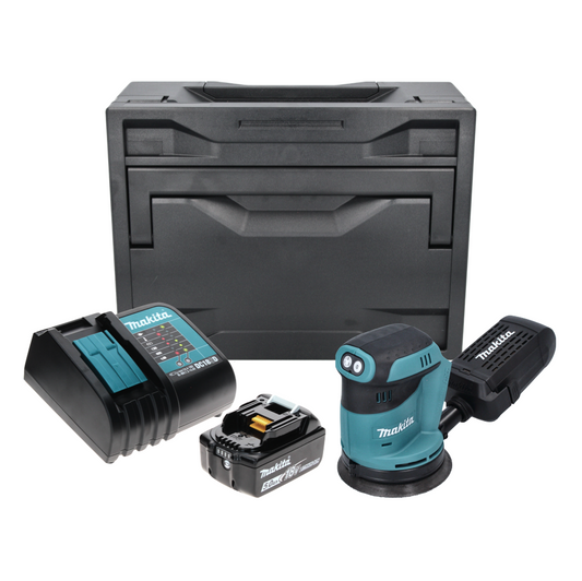 Makita DBO 180 ST1X Akku Exzenterschleifer 18 V 125 mm + 1x Akku 5,0 Ah + Ladegerät + Makbox - Toolbrothers