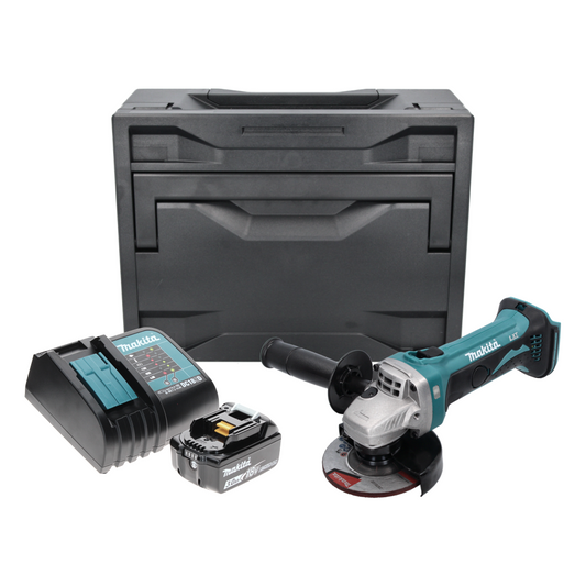 Makita DGA 452 SF1X Akku Winkelschleifer 18 V 115 mm + 1x Akku 3,0 Ah + Ladegerät + Makbox - Toolbrothers