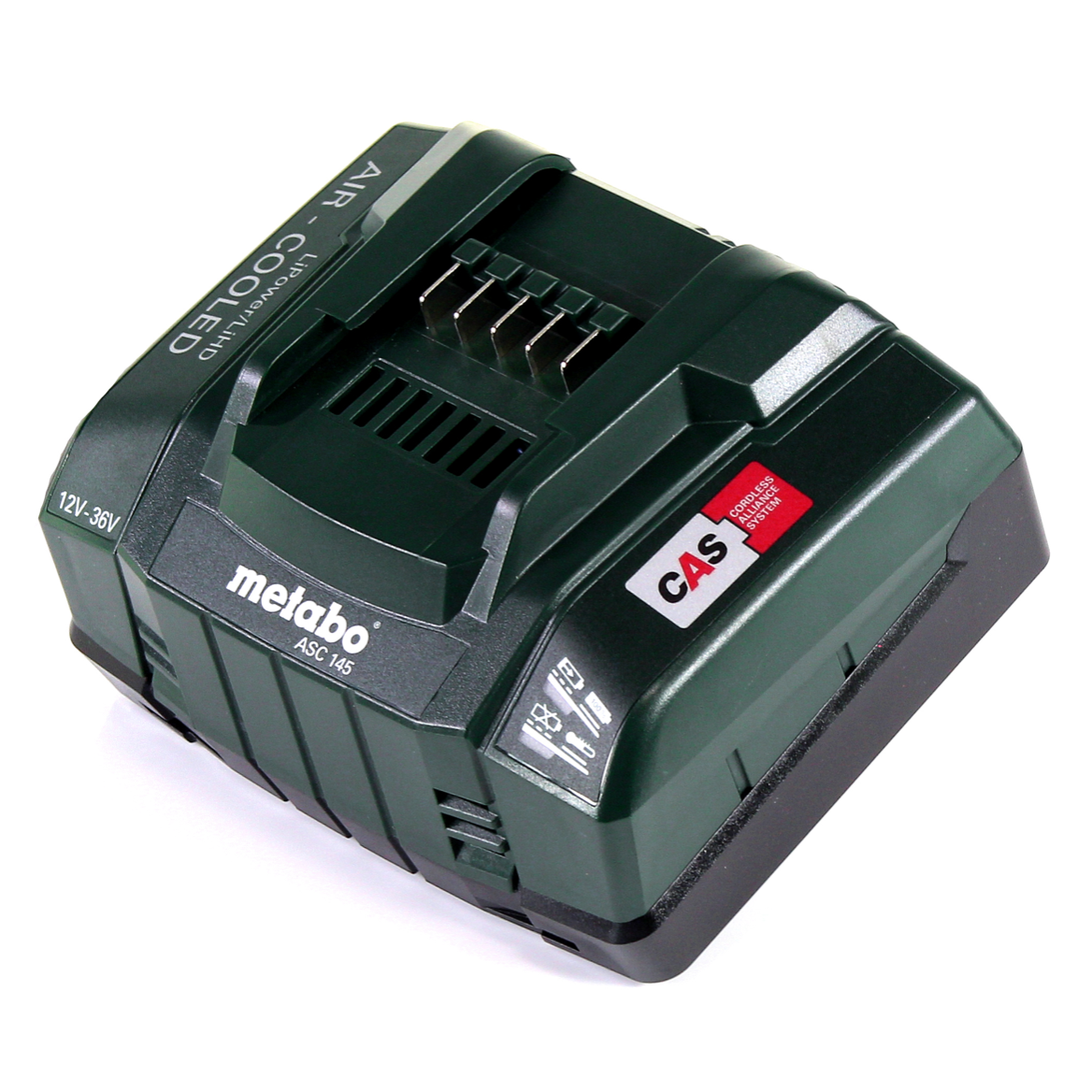 Metabo Basis Set 3x Li-Power Akkupack 18 V 5,2 Ah CAS Li-Ion Akku ( 3x 625028000 ) + ASC 145 Schnell Ladegerät ( ‭627378000‬ ) + MetaLoc - Toolbrothers