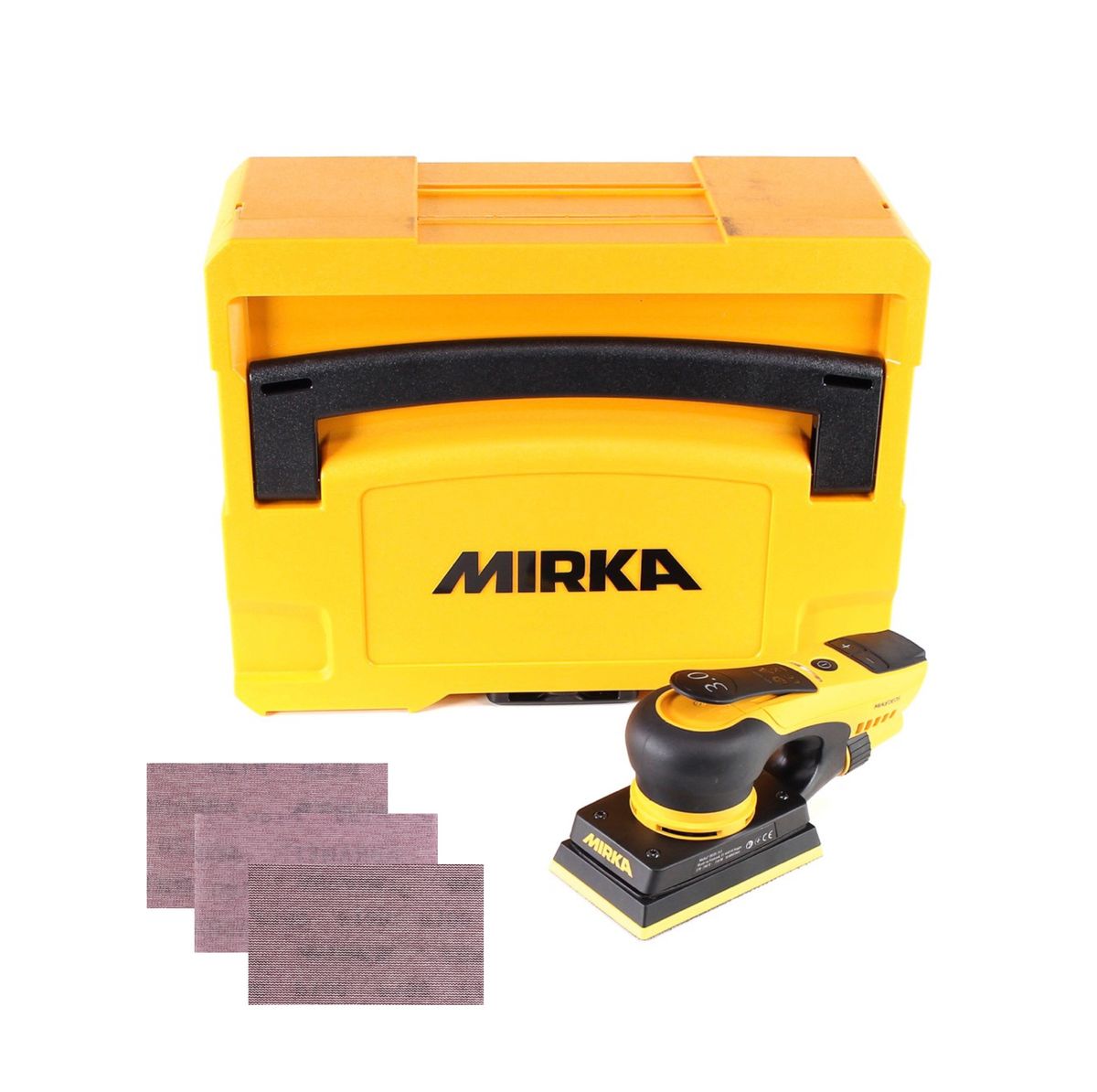 Mirka DEOS-Kit Abranet DEOS 353 CV Schwingschleifer 250W 3,0mm Hub Brushless + 305 Schleifstreifen + Systainer ( KIT1906WOMDE ) - Toolbrothers