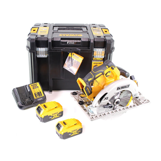 DeWalt DCS 572 P2 Akku Handkreissäge 18V 184 x 16 mm + 2x Akku 5,0 Ah + Ladegerät + T-STAK - Toolbrothers