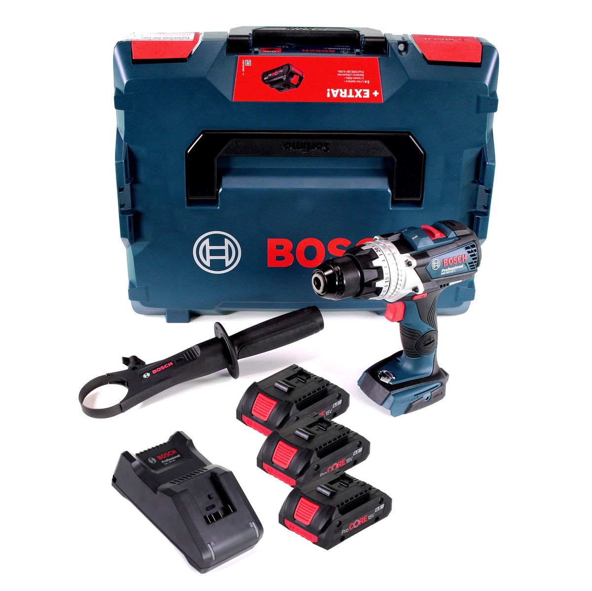 Bosch GSR 18V-110 C Akku Bohrschrauber 18V 110Nm Brushless ( 0615990L4S ) + 3x ProCore Akku 4,0Ah + Ladegerät + L-Boxx - Toolbrothers