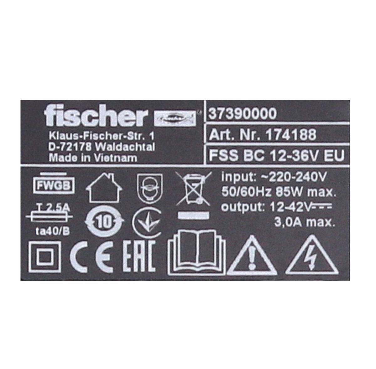 Fischer FSS-BC 12-36V Ladegerät AIR COOLED ( 552931 ) CAS Partner - Toolbrothers