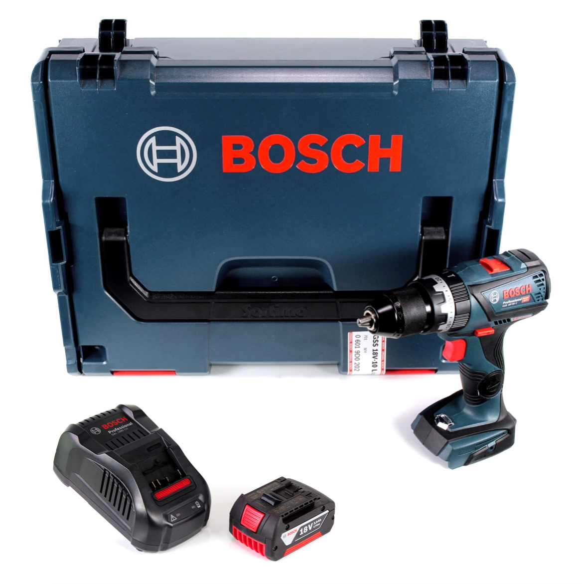 Perceuse-visseuse sans fil Bosch GSR 18V-60 C 18V 60Nm brushless + L-Boxx (06019G1103) + 1x batterie 3,0Ah + chargeur