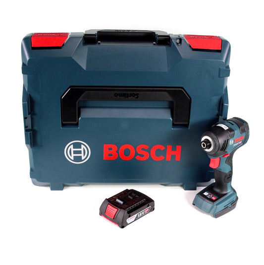 Bosch GDR 18 V-160 Visseuse à chocs sans fil 1/4" Douille hexagonale +Coffret L-Boxx - sans Batterie, ni Chargeur