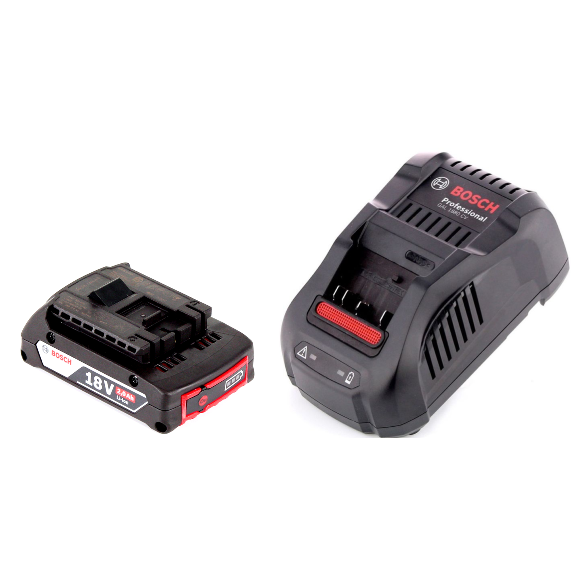 Bosch GML 50 chargeur radio de batterie radio de chantier 18V 50W IP54 + 1x batterie 2,0Ah + chargeur