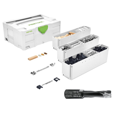 Festool Domino Verbinder Sortiment KV-SYS D8 für Dübelfräsen ( 203170 ) + Passender  Fräser ( 493492 ) + SYSTAINER - Toolbrothers