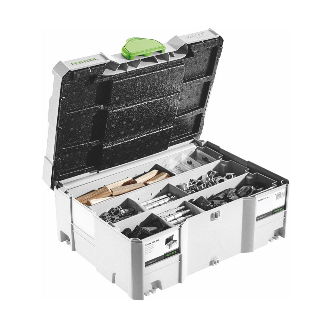 Festool DOMINO Verbinder Sortiment SV-SYS D14 ( 201353 ) Eck- Flächenverbinder für Dübelfräse XL DF 700 + passender Fräser ( 497871 )