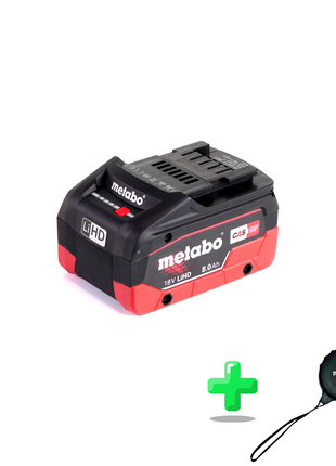 Batterie Metabo LiHD Batterie Li-Ion 18 V 8,0 Ah (625369000) Système CAS + mètre ruban Metabo 5 mètres