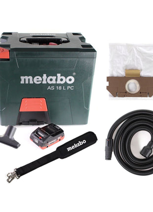 Metabo AS 18 L PC Akku Sauger 18V 7,5L ( 602021850 ) + 1x Akku LiHD 4,0Ah  - ohne Ladegerät - Toolbrothers