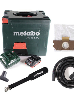 Metabo AS 18 L PC Akku Sauger 18V 7,5L ( 602021850 ) + 1x Akku LiHD 4,0Ah + Ladegerät - Toolbrothers