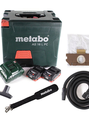 Metabo AS 18 L PC Akku Sauger 18V 7,5L ( 602021850 ) + 2x Akku LiHD 4,0Ah + Ladegerät - Toolbrothers