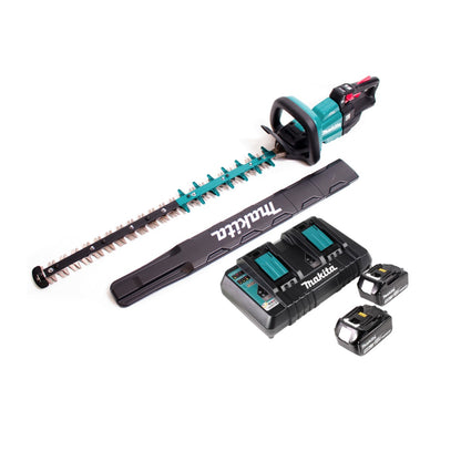 Makita DUH 751 PTE taille-haie à batterie 18V 75 cm brushless + 2x batterie 5,0Ah + double chargeur