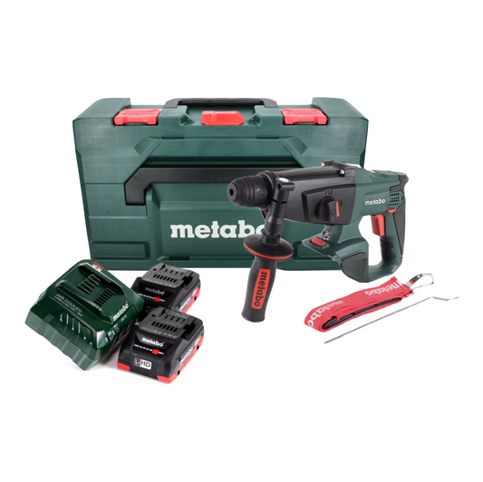 Metabo KHA 18 LTX Akku Kombihammer 18V 2,2J SDS Plus + 2x Akku 4,0 Ah + Ladegerät + metaBOX ( 600210800 )