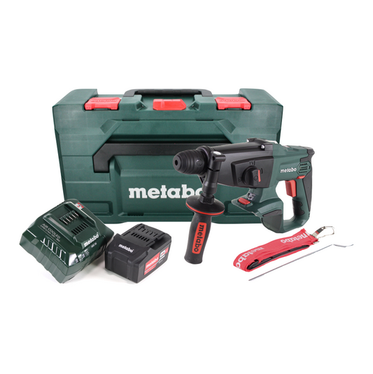 Metabo KHA 18 LTX Akku Kombihammer 18V 2,2J SDS Plus + 1x Akku 5,2 Ah + Ladegerät + metaBOX