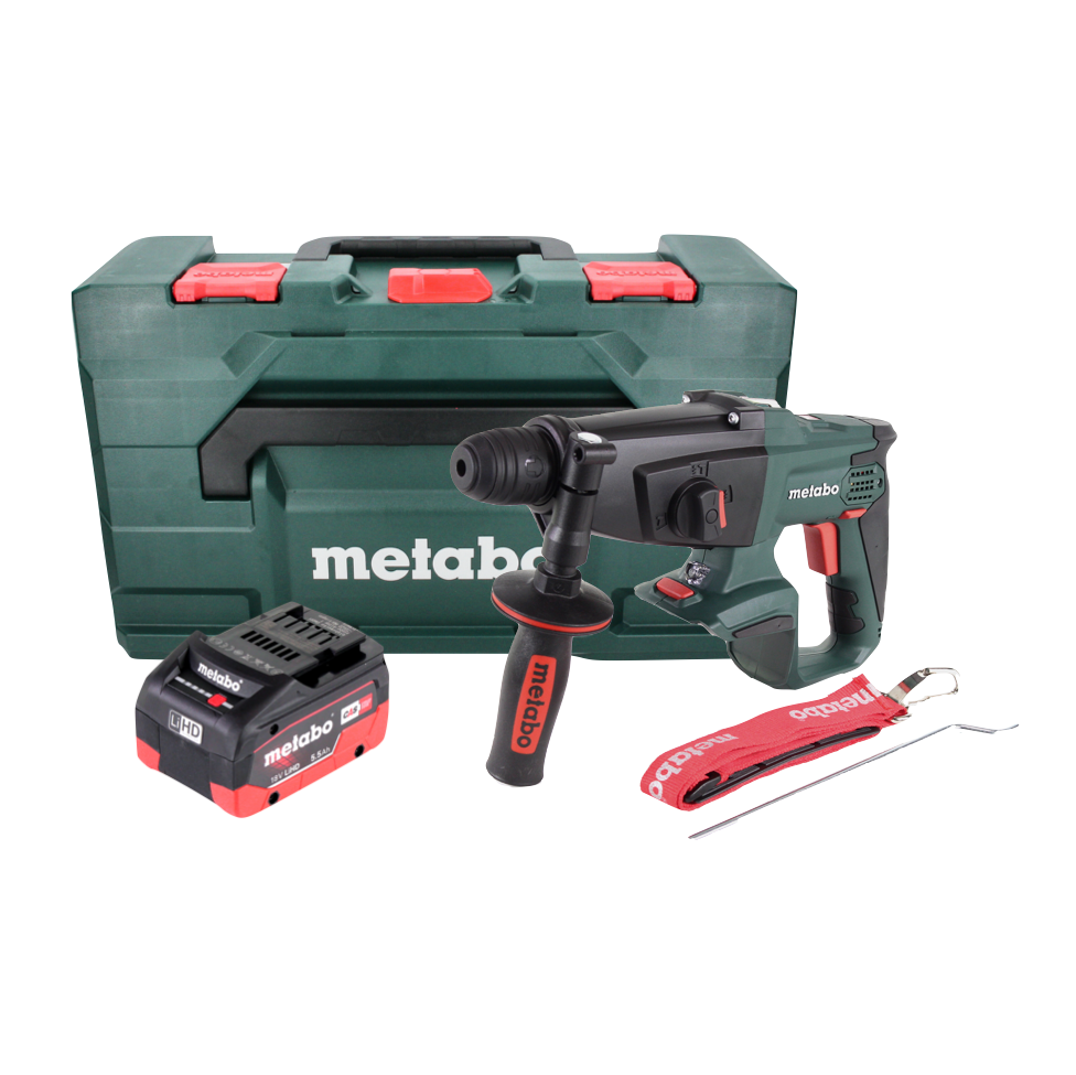 Metabo KHA 18 LTX Perforateur-Burineur sans fil 2,2 J SDS Plus 18V + 1x Batterie 5,5 Ah + Coffret metaBOX - sans chargeur