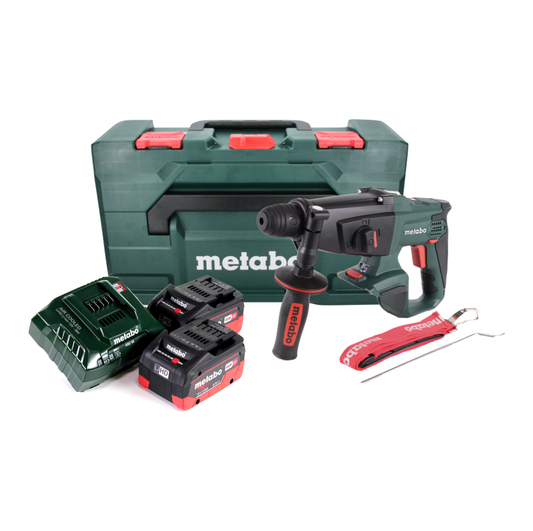 Metabo KHA 18 LTX Akku Kombihammer 18V 2,2J SDS Plus + 2x Akku 5,5 Ah + Ladegerät + metaBOX