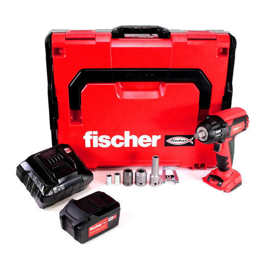 Clé à chocs sans fil Fischer FSS 18V 400 BL 1/2" 400Nm sans balais + 1x batterie 4,0Ah + chargeur + L-Boxx