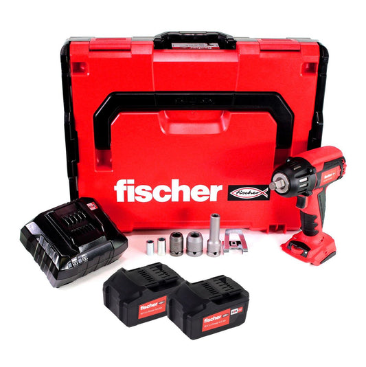 Fischer FSS 18V 400 BL 1/2 "400Nm Brushless Set 3 Visseuse à chocs sans fil (552926) + 2x Batteries rechargeables 4.0Ah + Chargeur + Coffret L-Boxx