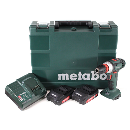 Metabo BS 18 Quick Perceuse-visseuse sans fil 18V 48Nm + 2x Batteries 2,0Ah + Chargeur + Coffret de transport ( 602217500 )